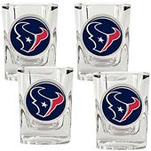 NFL Houston Texans 4pc Square Shot Glass Set
