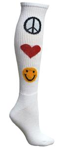 Peace, Love and Happiness Athletic Socks