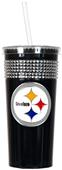 NFL Pittsburgh Steelers Bling Tumbler w/ Straw