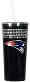 NFL New England Patriots Bling Tumbler w/ Straw