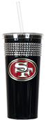 NFL San Francisco 49ers Bling Tumbler w/ Straw