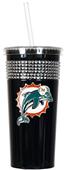 NFL Miami Dolphins 16oz Bling Tumbler w/ Straw