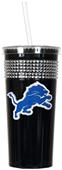 NFL Detroit Lions 16oz Bling Tumbler w/ Straw