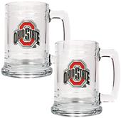 NCAA Ohio State Buckeyes 2pc Glass Tankard Set