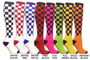 Red Lion Checkerboard Athletic Socks (8 colors)