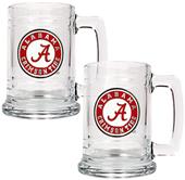 NCAA Alabama Crimson Tide 2pc Glass Tankard Set