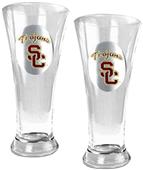 NCAA Trojans 2pc Premiere Pilsner Glass Set