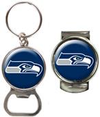 NFL Seattle Seahawks Bottle Opener/Money Clip Set