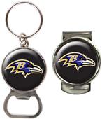 NFL Baltimore Ravens Bottle Opener/Money Clip Set