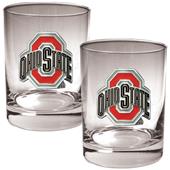 NCAA Ohio State Buckeyes 2pc Rocks Glass Set