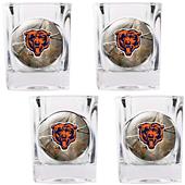 NFL Chicago Bears Open Field 4pc Square Shot Glass