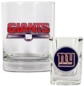 NFL New York Giants Rocks Glass / Shot Glass Set