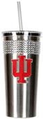 NCAA Hoosiers Stainless Bling Tumbler Straw