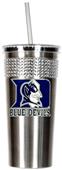 NCAA Duke Blue Devil Stainless Bling Tumbler Straw