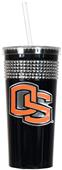 NCAA Oregon State Black Bling Tumbler w/Straw