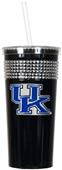 NCAA Kentucky Wildcats Black Bling Tumbler w/Straw
