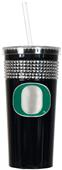 NCAA Oregon Ducks Black Bling Tumbler w/Straw