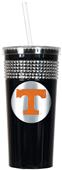 NCAA Tennessee Vols Black Bling Tumbler w/Straw