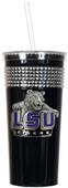 NCAA LSU Tigers Black Bling Tumbler w/Straw
