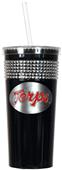 NCAA Maryland Black Bling Tumbler w/Straw