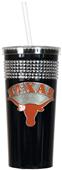 NCAA Texas Longhorns Black Bling Tumbler w/Straw