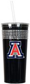 NCAA Arizona Wildcats Black Bling Tumbler w/Straw