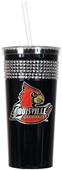 NCAA Louisville Black Bling Tumbler w/Straw