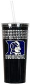 NCAA Duke Blue Devils Black Bling Tumbler w/Straw