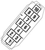 Newstripe Traditional Hopscotch Playground Stencil