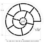Newstripe Snail Hopscotch Playground Stencil