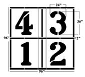 Newstripe 4-Square Game Playground Stencil