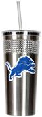 NFL Detroit Lions 16oz Bling Tumbler w/ Straw