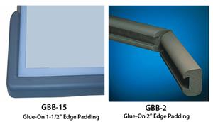Glue-On Edge Pad 1-1/2"/2" Basketball Backboards