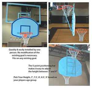 Little Champ Adjustable Basketball Backboard