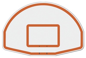 Aluminum Fan Basketball Backboard Border & Target