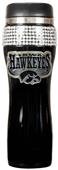 NCAA Hawkeyes Black Stainless Bling Travel Tumbler