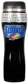 NCAA Kansas Black Stainless Bling Travel Tumbler