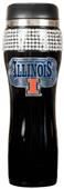 NCAA Illinois Black Stainless Bling Travel Tumbler