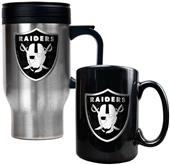 NFL Oakland Raiders Travel Mug & Coffee Mug Set