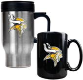 NFL Minnesota Vikings Travel Mug & Coffee Mug Set