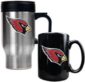 NFL Arizona Cardinals Travel Mug & Coffee Mug Set