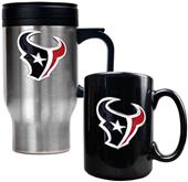 NFL Houston Texans Travel Mug & Coffee Mug Set