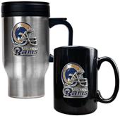 NFL St. Louis Rams Travel Mug & Coffee Mug Set