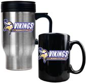NFL Minnesota Vikings Travel Mug & Coffee Mug Set
