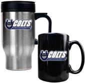 NFL Indianapolis Colts Travel Mug & Coffee Mug Set