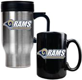 NFL St. Louis Rams Travel Mug & Coffee Mug Set