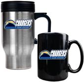 NFL San Diego Chargers Travel Mug & Coffee Mug Set