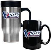 NFL Houston Texans Travel Mug & Coffee Mug Set