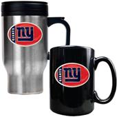 NFL New York Giants Travel Mug & Coffee Mug Set