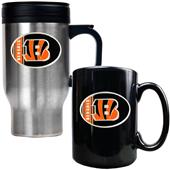 NFL Cincinnati Bengals Travel Mug & Coffee Mug Set